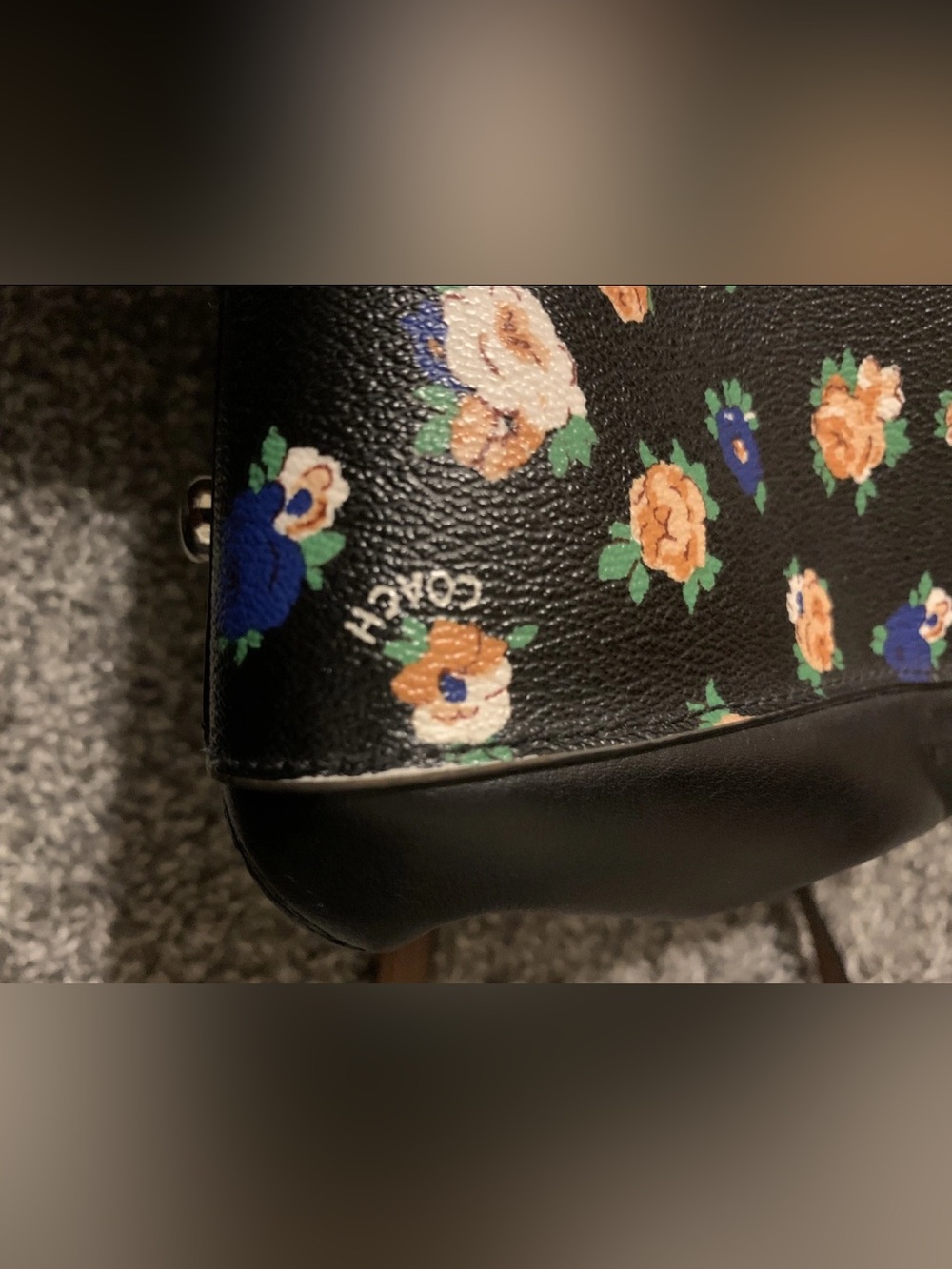 Coach Outlet Margot Satchel Purse With Floral Patterns Includes Matching Wallet - Picture 10 of 16
